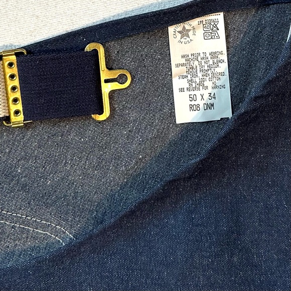 CARHARTT 11.5 OZ RIGID R08 DENIM BIB OVERALLS NEW WITH TAGS.Sz 50/34 - Picture 11 of 13